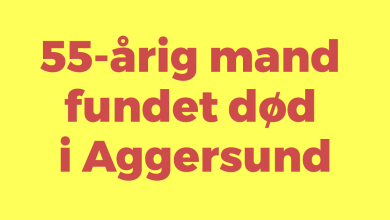 55-årig Mand Fundet Død i Aggersund