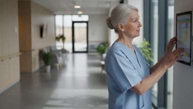 Overblik over vagtplan i pleje og omsorg med medarbejder der gennemgår planlægning